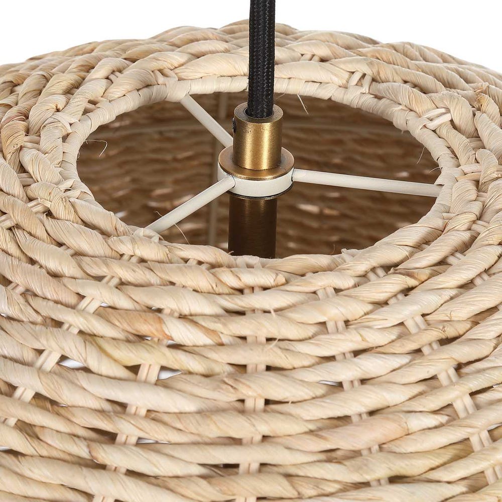 Seagrass Dome Natural Woven Pendant Light