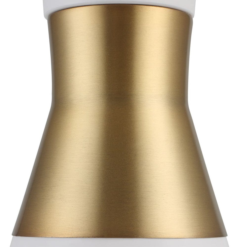 Eames Mini Pendant White Antique Brass Light