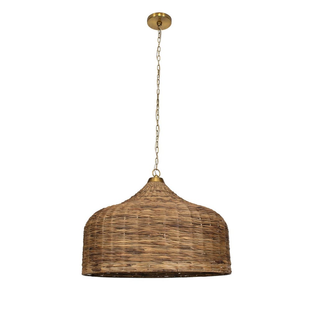 Tauranga Five Light Woven Sea Grass Pendant
