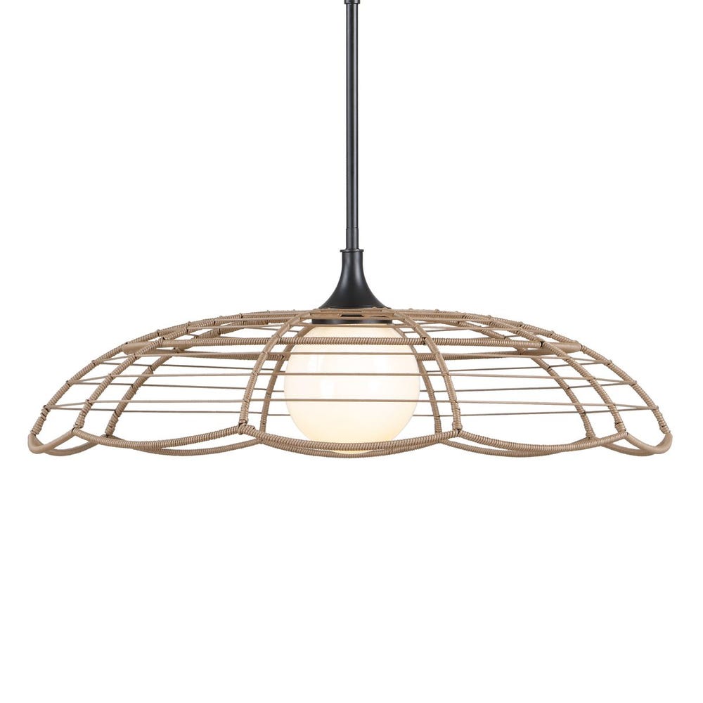 Lakeside Rattan Indoor Outdoor Pendant Light
