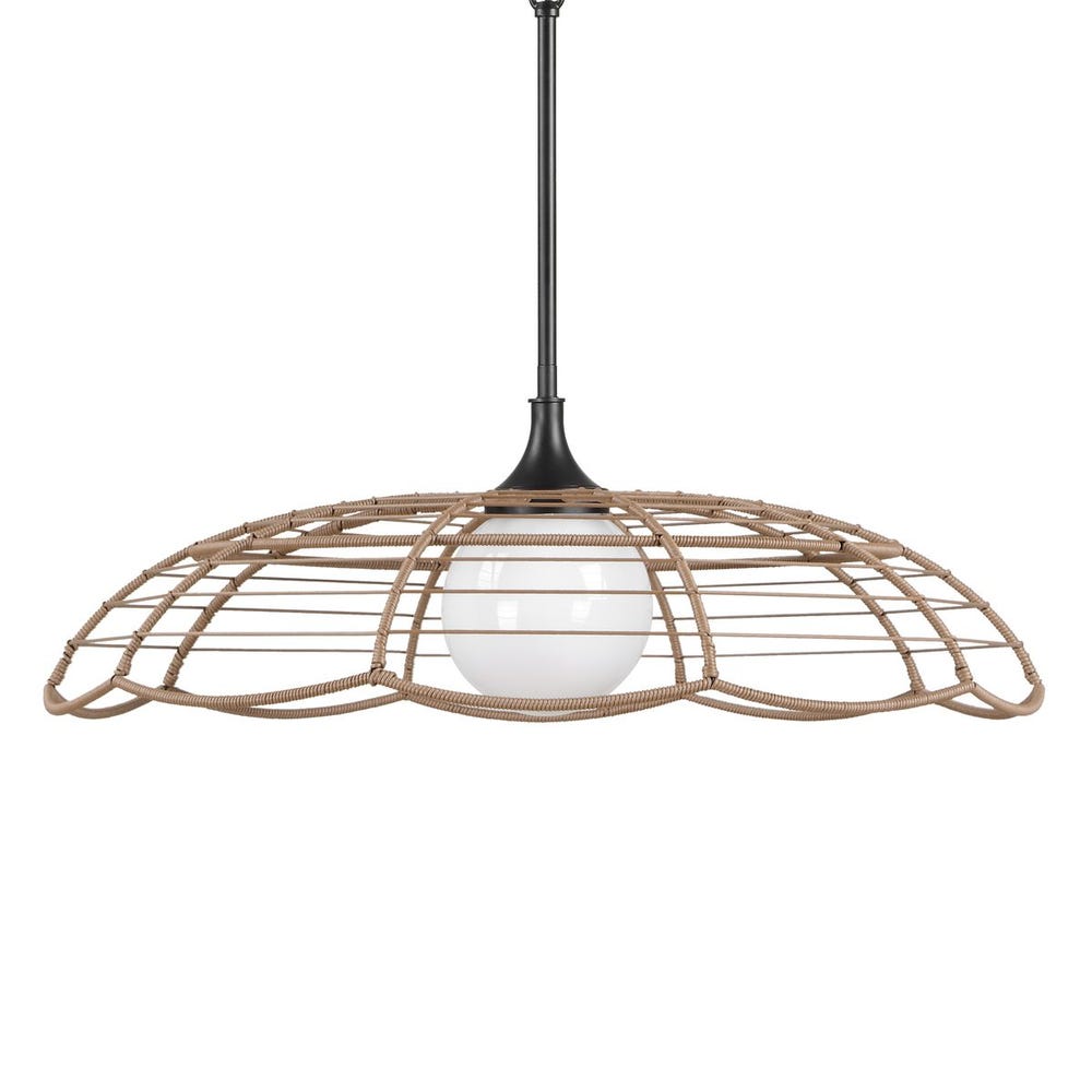 Lakeside Rattan Indoor Outdoor Pendant Light