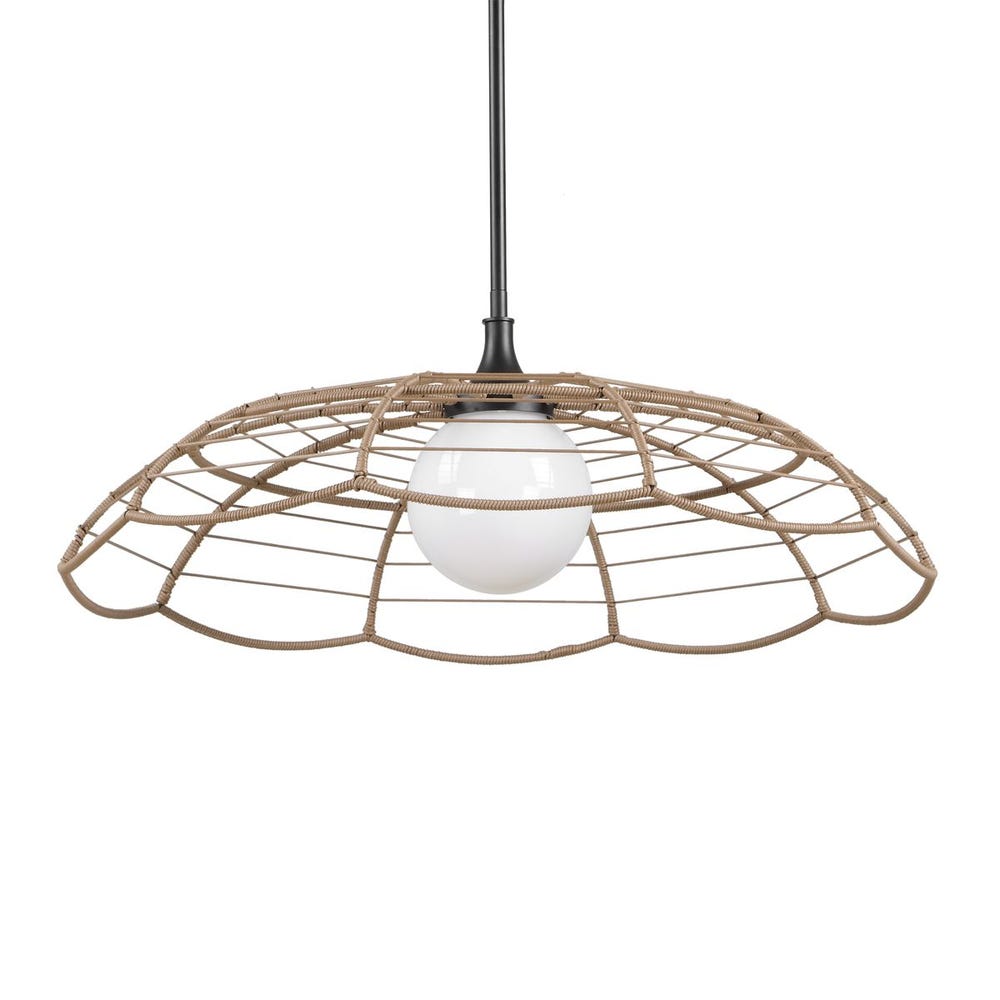 Lakeside Rattan Indoor Outdoor Pendant Light