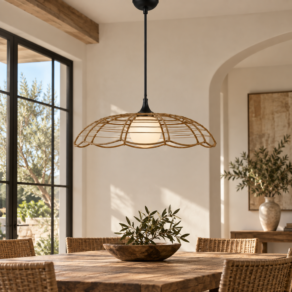 Lakeside Rattan Pendant Light