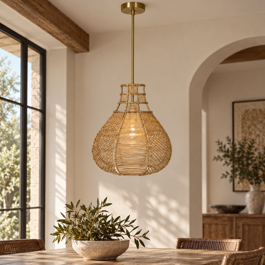 Natural Rope 1-Light Pendant