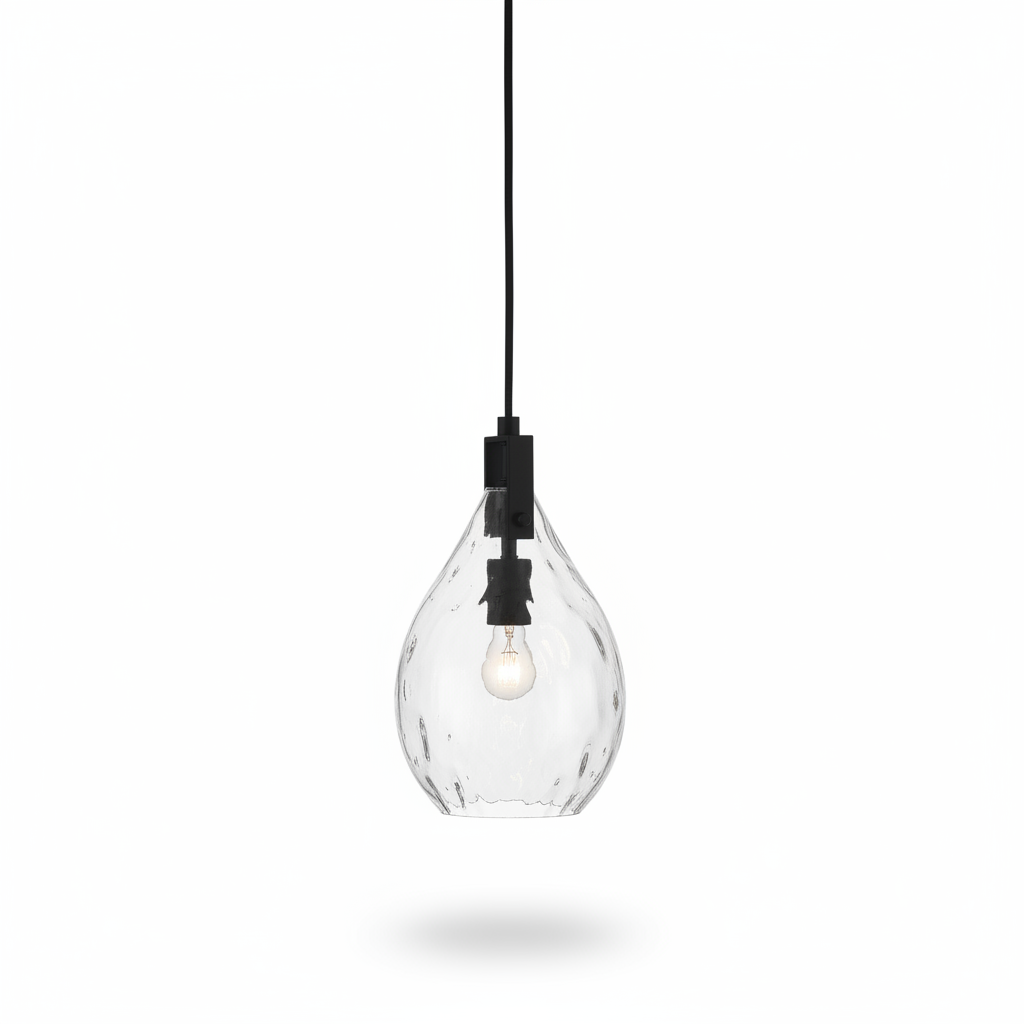 Campester Matte Black Teardrop Mini Pendant