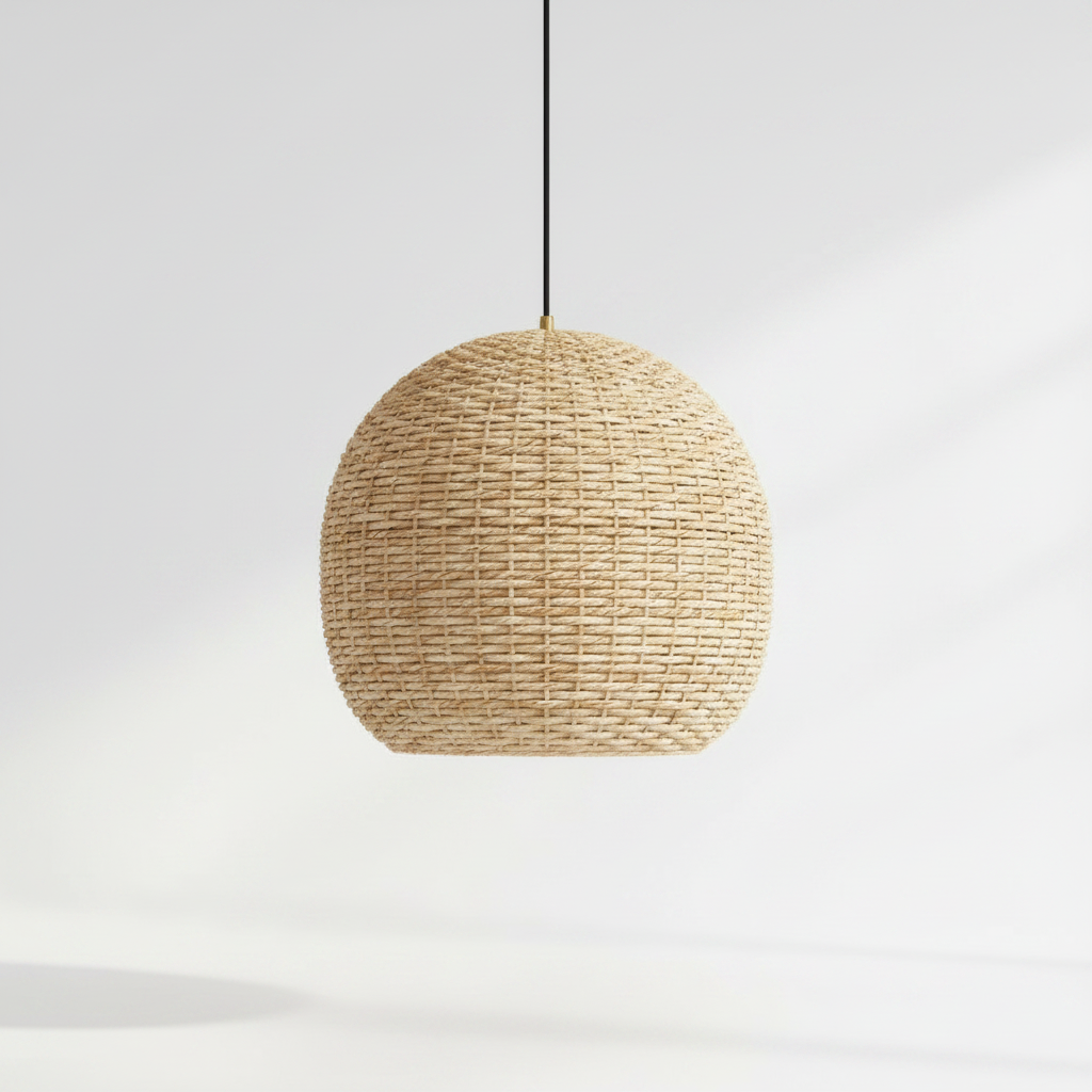 Seagrass Dome Natural Woven Pendant Light