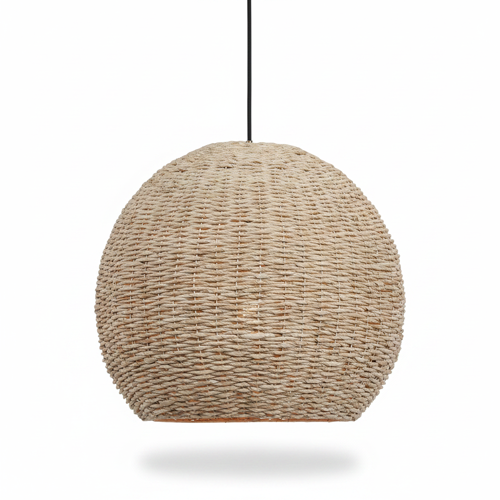 Seagrass Dome Natural Woven Pendant Light