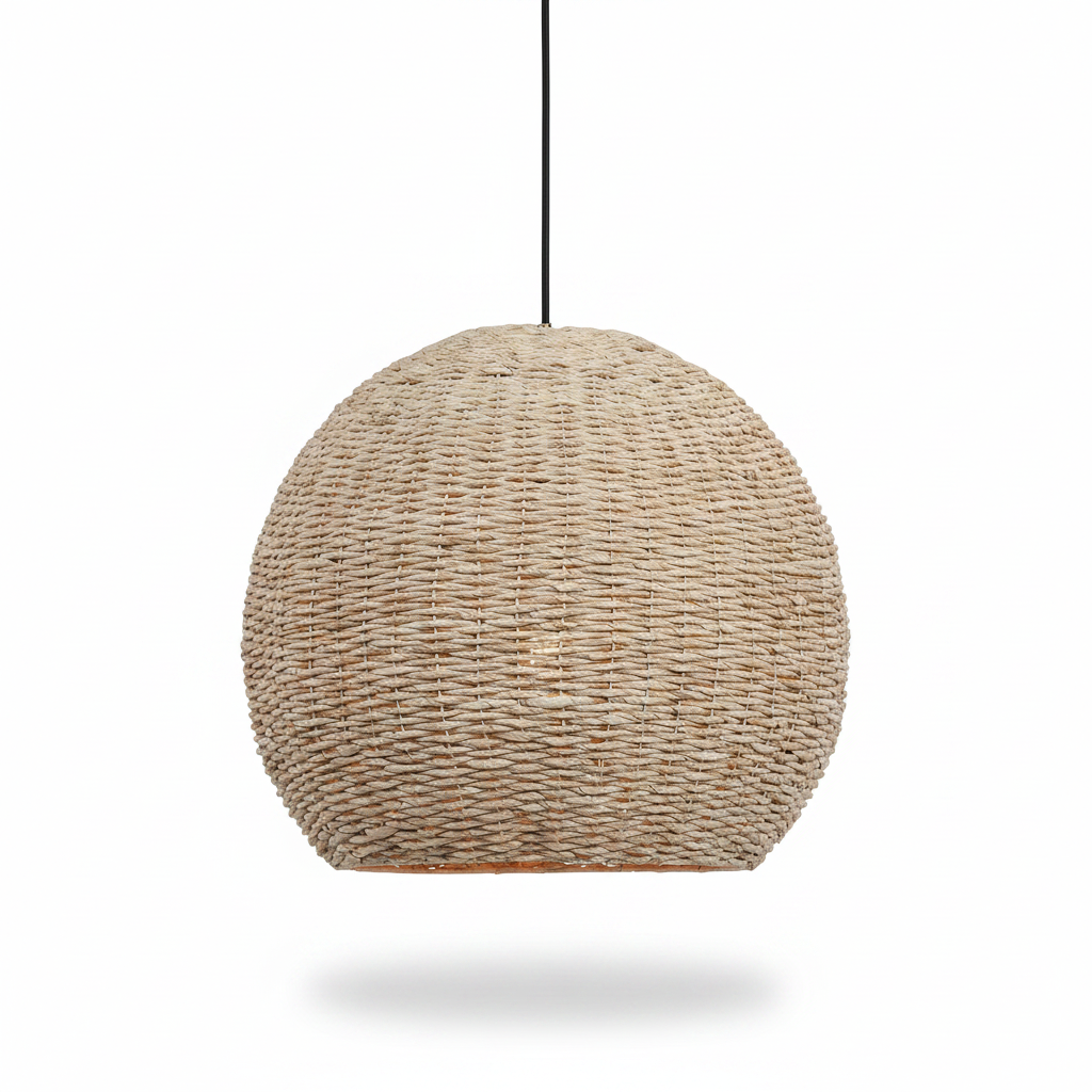 Seagrass Dome Natural Woven Pendant Light