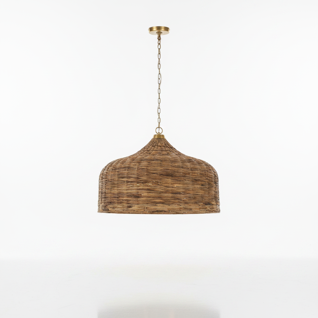 Tauranga Five Light Woven Sea Grass Pendant