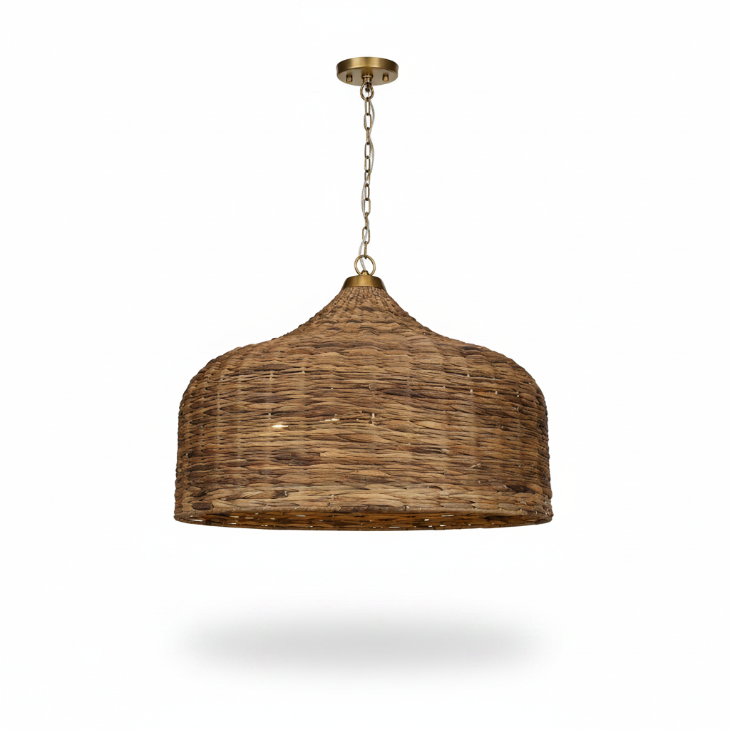 Tauranga Five Light Woven Sea Grass Pendant