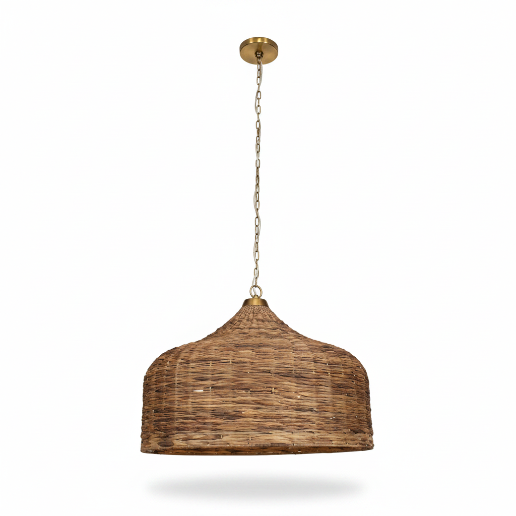 Tauranga Five Light Woven Sea Grass Pendant