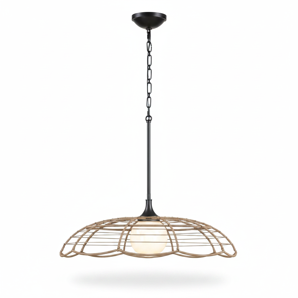 Lakeside Rattan Indoor Outdoor Pendant Light