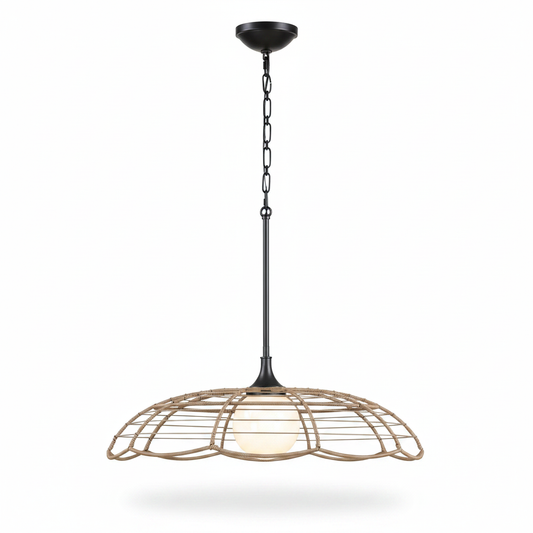 Lakeside Rattan Indoor Outdoor Pendant Light