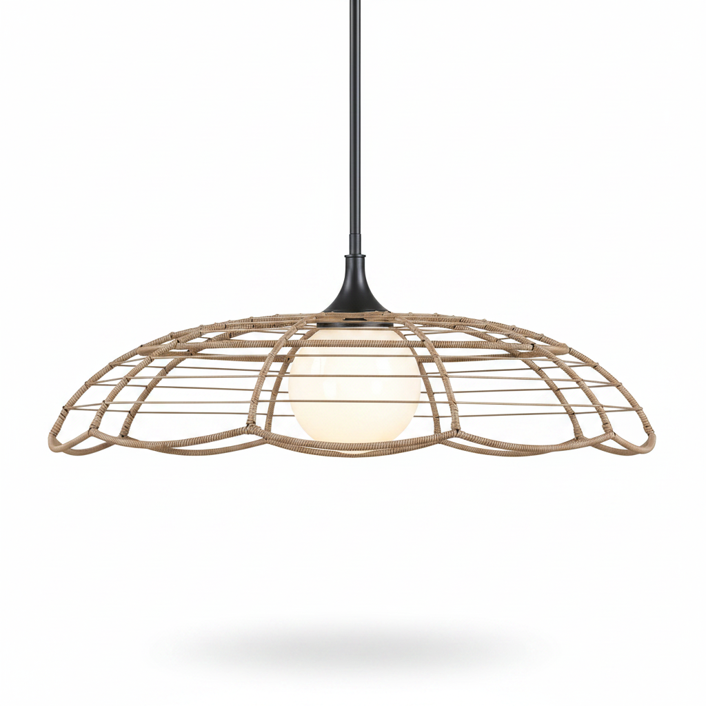 Lakeside Rattan Indoor Outdoor Pendant Light